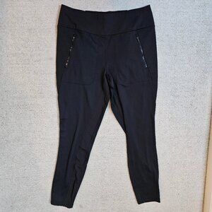 Athleta Peak Hybrid Fleece Tight Leggings Black Large L Outdoor Winter Running